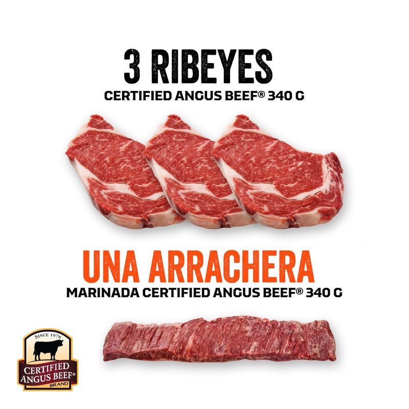 Kit Rib Eyes + Arrachera Certified Angus Beef® brand