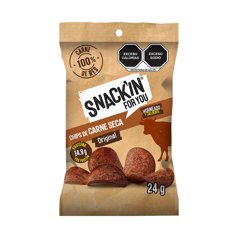 Chips de Res Naturales SNACK'IN FOR YOU 24 g