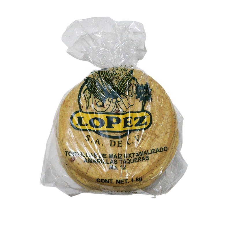 Tortillas Maíz Amarillas Lopez 1 Kg