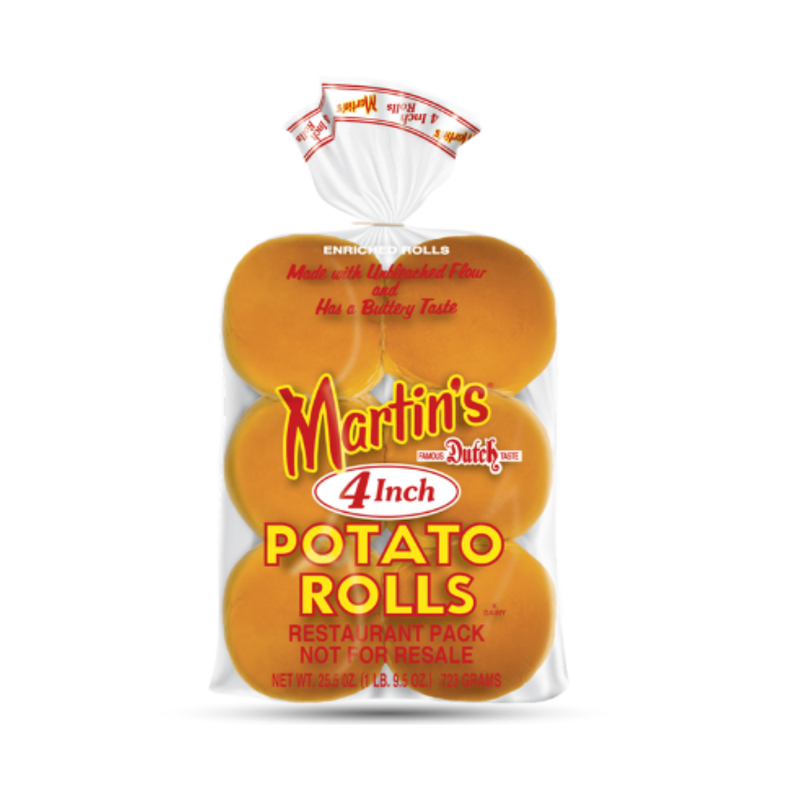 Pan Martins Potato Rolls 4-Inch - 12 piezas