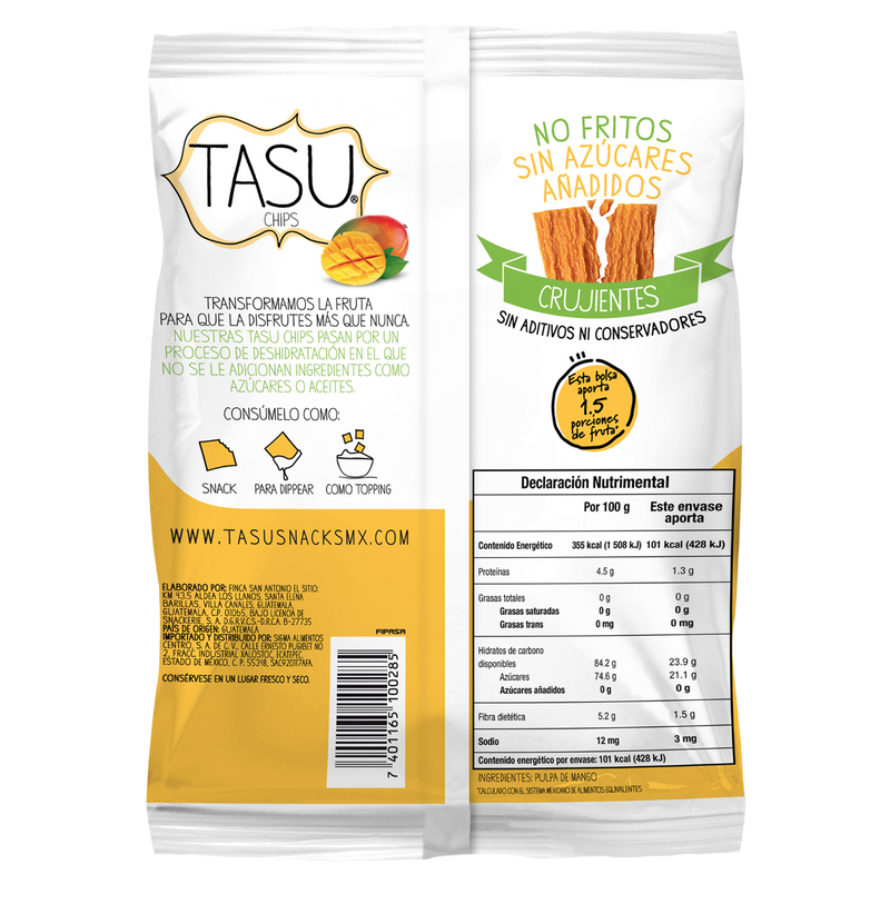 Chips de Mango Deshidratado TASU 28 g