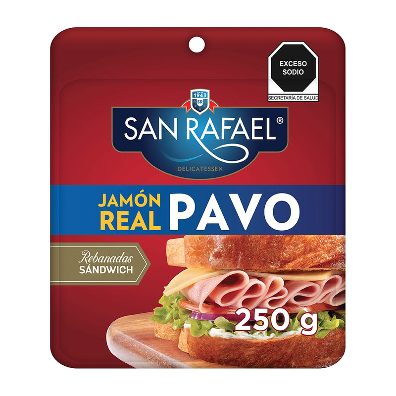 Jamón Real de Pavo Rebanadas Sándwich San Rafael 250 g