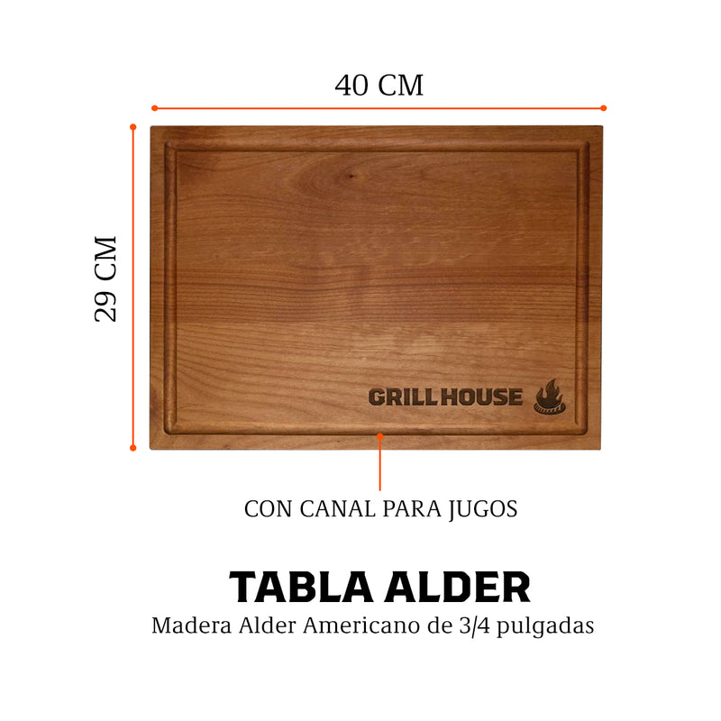 Tabla para cortar Alder Mediana - 29 x 40 cm de 3/4